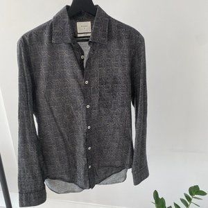 Black and Brown Patterned Button Down